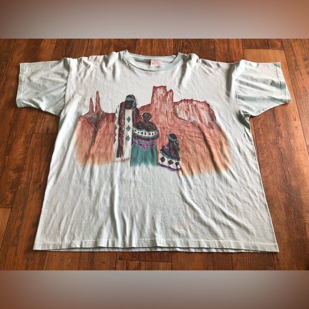 FASHION GEAR Native American T Shirt Single Stitch 2XL Southwestern Tribal